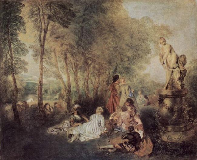 Jean-Antoine Watteau Fetes galantes Sweden oil painting art